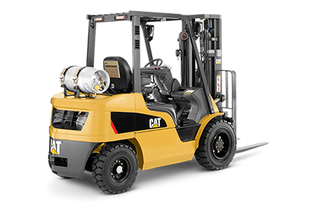 Full View of a CAT Counterbalanced Forklift