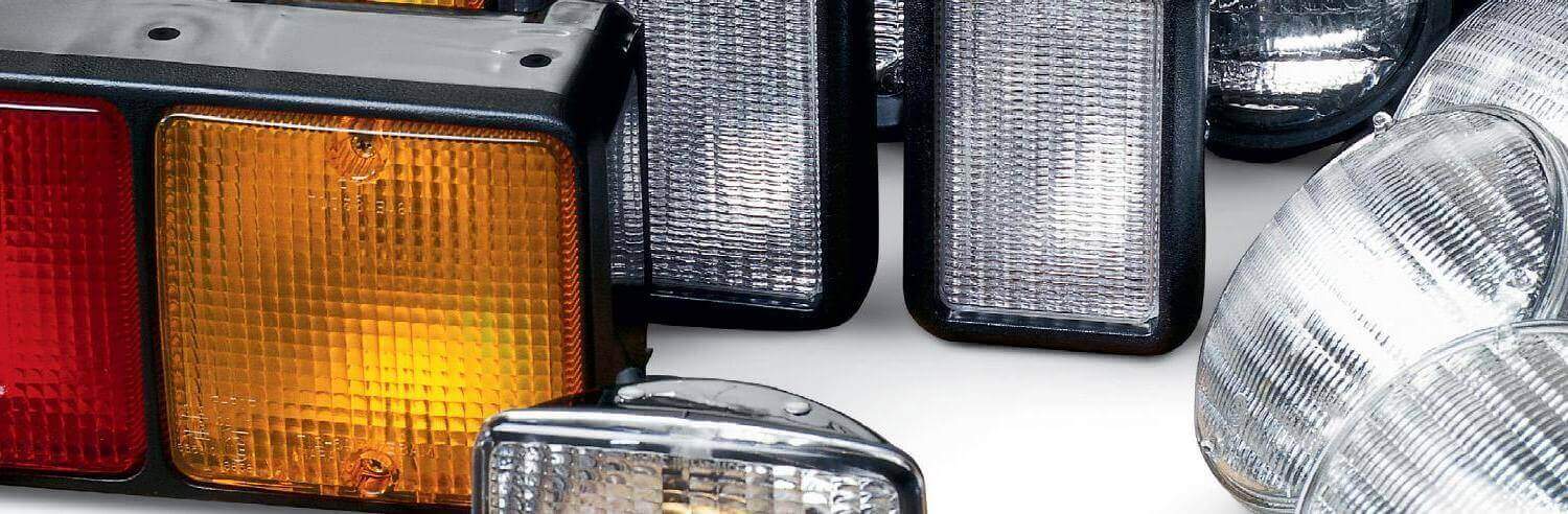 Closeup of Assorted Cat Forklift Lights