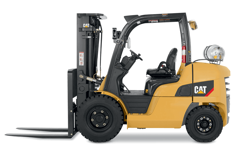 Cat pneumatic tire IC lift truck side view