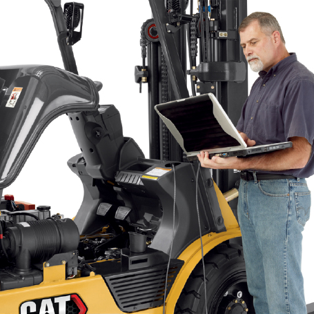 Technicians working on CAT Forklifts