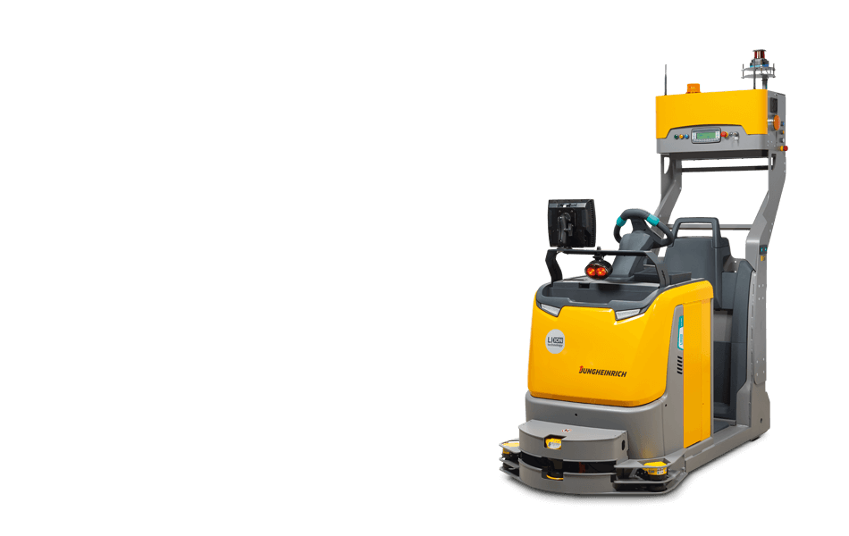 automated towing vehicle profile view - Jungheinrich ezs350